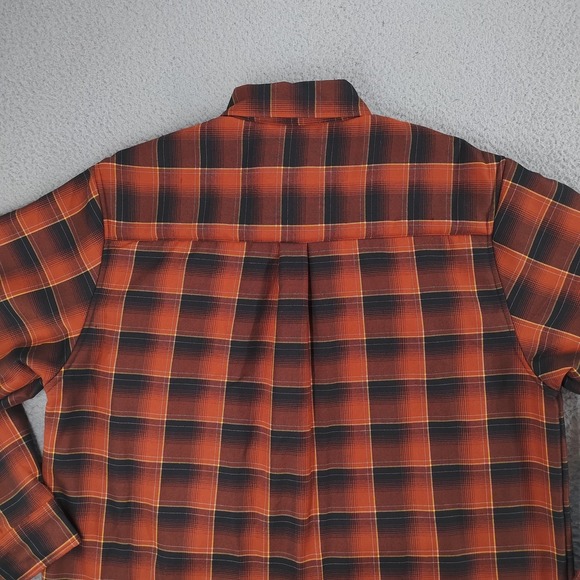 Dixxon Snap-on High Impact Jacket Mens 2XL Orange Black Plaid Sherpa Lined - Picture 5 of 16